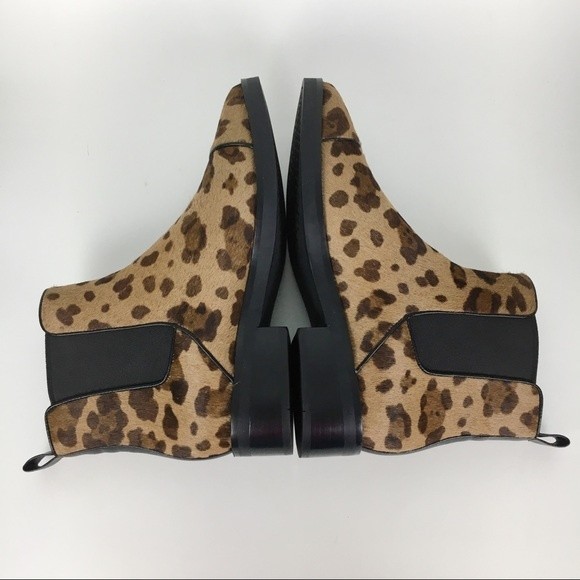 Cole Haan Womens Size 8 Mara Animal Leopard Print Calf Hair Leather Ankle Boots - Picture 6 of 9